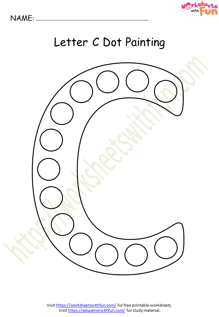 English - Preschool: Do A Dot Letter 'C' Worksheet | WWF